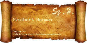 Szeibert Herman névjegykártya